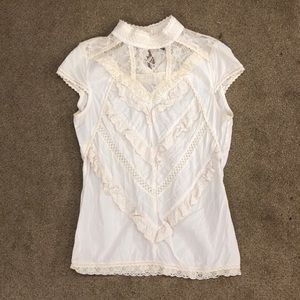 Vintage lace and crochet top